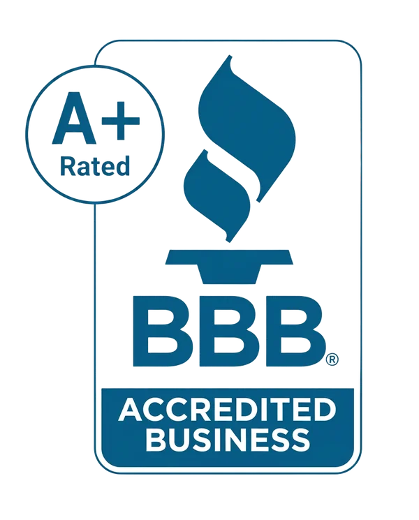 BBB Accredited Business A+ Rated seal